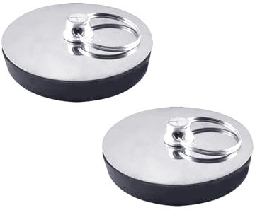 2 tappi per vasca da bagno, 40 mm, tappo di scarico per vasca da bagno, in acciaio inox, per lavabo, vasca da bagno