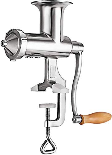 YXUANYZNB Juicer Squeezer Fruit Vegetable Juicer 304 Stainless Steel for Wheatgrass and Leafy Vegetables Stainless Steel 3 Filters Without Power (Manual)