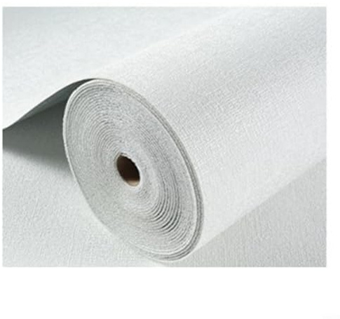 WIIYENA Mix Plain Textured Wallpaper Modern Self-Adhesive Wallpaper Roll Moistureproof Wall Stickers Thermal Insulation Decor for Home Office(White)