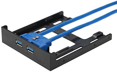 USB 3.0 Front Panel Hub 2 Port Extension Bay, Panneau Avant de L'ordinateur, Câble Adaptateur pour PC Desktop 2.5 avec Un Support USB3.0 60cm USB.