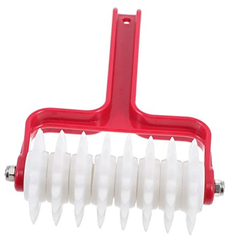 BRIGHTFUFU Red Pizza Hole Punch Tool with Strong Stainless Steel and Plastic Materials, High Hardness Kitchen Gadget for Home Baking and Dough Preparation Style