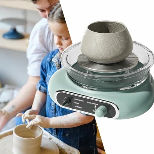 FLTRGO Machine di Stampaggio in Argilla in Ceramica, con Funzione di Pausa del Pedale, con Strumento di Incisione E Matita da Disegno, per Adulti, Bambini E Principianti in Cerá ~/
