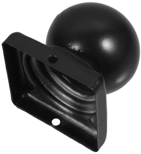 VILLCASE Capuchon de Poteau en Fer Noir 60mm pour Clôture, Ornement Classique Résistant aux Intempéries, Adapté à Différentes Dimensions de Balustrade Extérieure