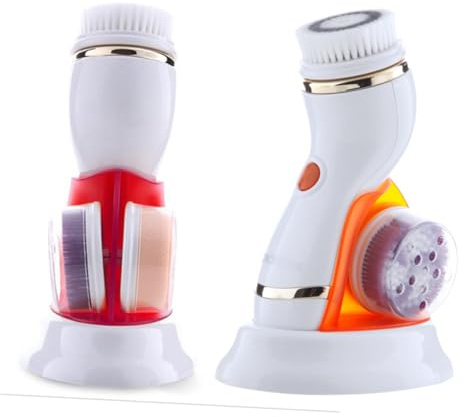 VALICLUD 1pezzi Spazzola Elettrica per Pulizia Viso Spazzola per Pulizia Profonda dei Pori Scrubber per Cura Batteria Design Aerodinamico Compatto per Uso Domestico Viaggio Deterge Cellule