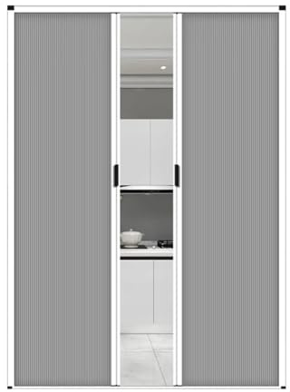 PFCDZDU Individuelle Falttür/Fenster Unsichtbare Schiebe-/Doppeltür-Trennwand Raumteiler Für Den Innenbereich Ohne Bohren Für Duschkabinen Küche Schlafzimmer(86.6x39.4in(2.2x1m))