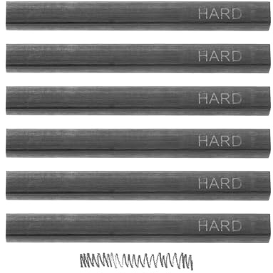 sourcing map Compressed Charcoal Sticks, Hard Grade Square Vine Charcoal Sticks Set Art Supplies for Painting Drawing Sketching Shading Artists Beginners(Pack of 6)