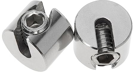 ELAYARD Morsetto Per Cavi Metallici a Vite in Acciaio Inox 316, Morsetto Per Fune Piccolo e Resistente, Set Da 2 Pezzi Per Fissaggio Cavi Da Giardinaggio e Costruzione Reti Metalliche