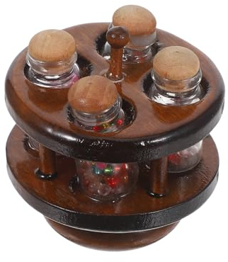 KONTONTY Support à Épices avec Pots Colorés Jeu de Cuisine Miniature pour Garçon Fille
