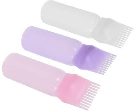 DECORNIJIA 3 piezas Botella Aplicadora para Tinte Cabello con Peine Graduada para Aplicación Precisa Raíces para Salón y Uso Doméstico Fácil Distribución Uniforme de Color