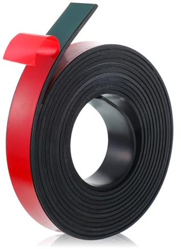 Rubber Strip with Adhesive Backing, 6m(L) x 12.5mm(W) x 1.5mm(T) Long Solid Rubbers Seal Strip Neoprene Rubber Tape Roll for DIY Gaskets Pads Seals Crafts Protection Warehouse Flooring