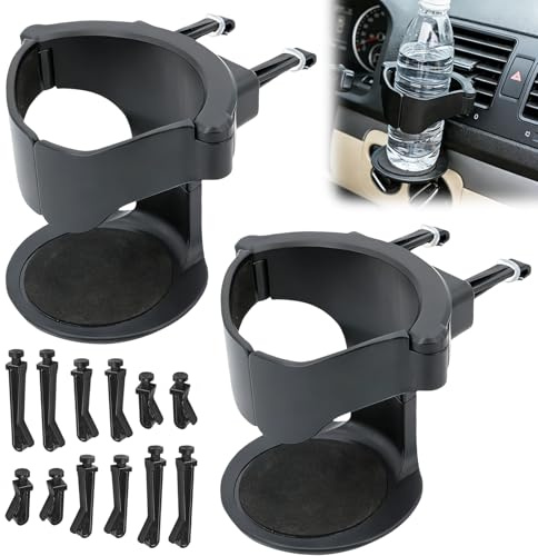AutozubehöR GeträNkehalter Auto,2er-Pack Becherhalter Auto,Universell Verstellbare LüFtungsdüSe FüR Die Auto-Klimaanlage Auto GeträNkehalter,Geeignet FüR Aschenbecher,Kaffeebecher Und GeträNkedosen