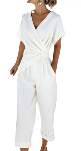 Conjunto De Moda Urbana para Mujeres De 2 Piezas, Pliegues Irregulares, Tops con Escote En V y Bolsillos, Pantalones Casuales De 9 Piezas M
