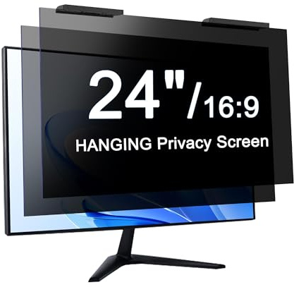 Zspeed 2 Pack Filtro Privacidad 24 Monitor 16:9, Colgante Sin Adhesivo