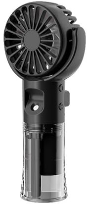 Jhebecneks Rechargeable Handheld Fan, Portable Hand Held Fans with Water Mist Spray 4 Speed Neck Fan USB Small Hands Fans Battery Operated Desk Quiet Silent for Home Office Bedroom Holiday Travel