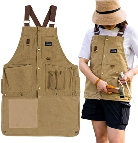 Generico Gilet da campeggio,Gilet da esterno con tasche | Grembiule da cucina, regolabile, grembiule da esterno per pesca, caccia, escursionismo, arrampicata, viaggi, fotografia