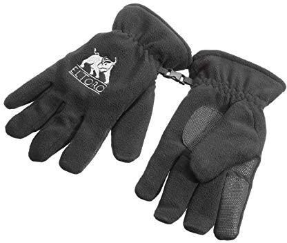 elToro Fleece Bogenschießhandschuhe – hochwertig verarbeitet, warm & L | windabweisend – verstärkte Fingerspitzen – ideal für Training & Wettkampf – schwarz – Größe