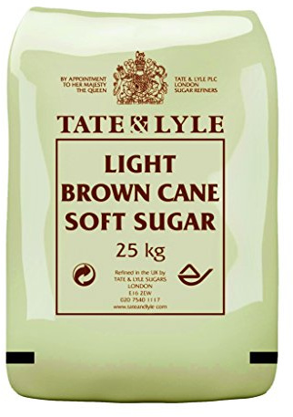 Tate & Lyle - Fairtrade Light Soft Brown Sugar - Buttery Caramel Flavour and Quick-Dissolving Crystals - For Baking, Sauces & Preserves - Sugar 25kg Bag