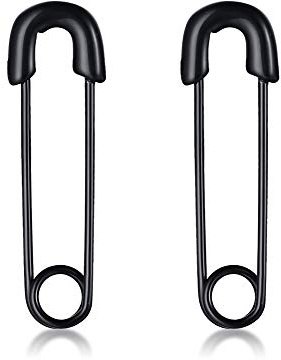 VNOX Edelstahl Stilvolle Knorpel Punk Goth Sicherheits Brosche Stifte Drop Dangle Creolen für Frauen Mädchen Party