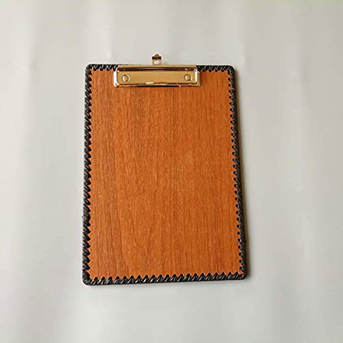 Planchettes à Pince 5 Packs Simple Presse-papiers avec pince en métal Données en bois Dossier Dossier Écriture Plaque de menu Clip pour l'école, Bureau, Commerce, Restaurant porte document