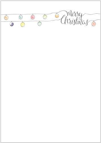 Briefpapier Weihnachten DIN A4 - Papier Xmas - 20 Blatt - Motiv Nr. 100 | 80g/m²