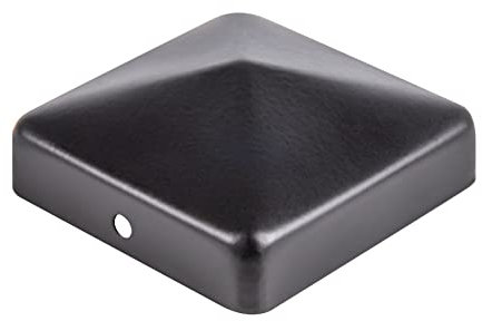 Alberts 205676 - Tappo per pali in legno, forma piatta, nero, 70 x 70 mm