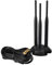Eightwood Antena WiFi de 2.4 GHz 5 GHz de doble banda WiFi, antena externa triple RP-SMA para PC, tarjeta PCIe, router inalámbrico, punto de acceso móvil