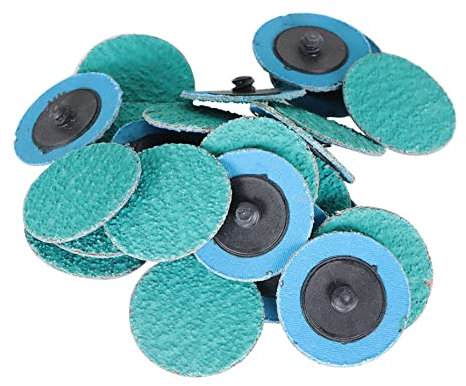kimllier Confezione da 25 dischi abrasivi da 5,1 cm, con zirconia verde, grana 36, adatti per finitura superficiale, smerigliatura, lucidatura, ruggine, rimozione della vernice, da utilizzare con