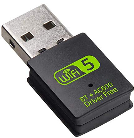 Hagsnec Adaptateur USB WiFi Bluetooth, RéCepteur Externe de RéSeau Double Bande 600 Mbps, Dongle WiFi pour PC/Ordinateur Portable/Bureau
