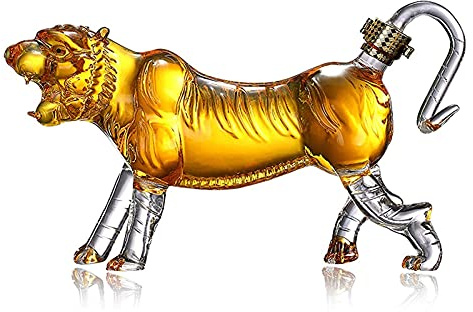 HAODUOO decantatore di Whisky Decanter for Whisky - Decanter for Vino da 1000 ml Caraffa for Whisky for Bourbon Whisky Scotch Rum Decanter for liquori Waker