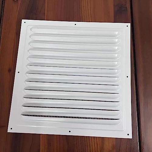Cubierta de rejilla de ventilación de rejilla de ventilación de rejilla blanca, cubierta de rejilla de ventilación cuadrada de metal, adecuada para cubrir paredes o aberturas de techo y rejillas de