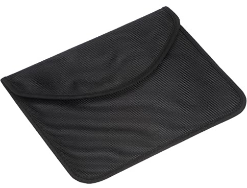 sourcing map Faraday Tasche RFID Signal Abschirmung Beutel 9 Strahlenschutz Trackingschutz Diebstahlschutz Spionageschutz für Tablet Pad Handy und Schlüsselanhänger Schwarz
