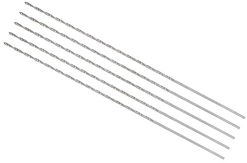 CoCud Mini Spiralbohrer Bohrer 1mm Bohrer Durchmesser 100mm Gesamt Länge Schnellarbeitsstahl Spiralbohrer Bit - (Anwendung: für Metall Plastik und Holzarbeiten) 5Stk