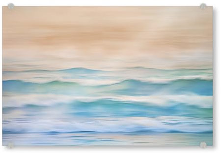 artboxONE Acrylglasbild 45x30 cm Natur Blaues Meeresrauschen - Bild wandbild Meer