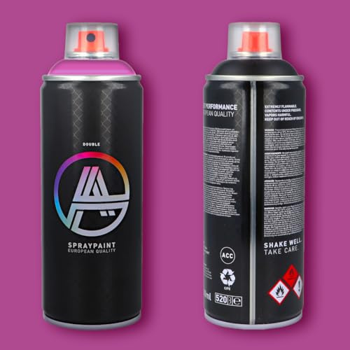 Double A Spraypaint Sprühdose 400ml Sprühfarbe Acryllack Sprühlack matt hochdeckend DIY Kunststoff Metall Möbel Deko (DA-306 All City Legends Pink)