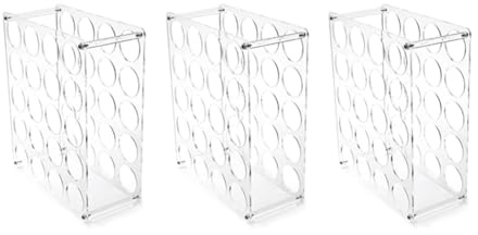 CinematicBake 3er-Pack Vinyl-Rollenhalter Aus Acryl mit 60 Löchern, Vinyl-Aufbewahrungsregale, Vinyl-Rollenhalter, Vinyl-Aufbewahrungsorganisator, Ausstellungsständer