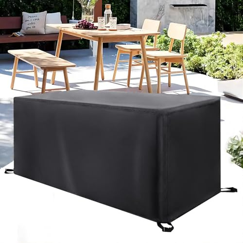 KADING Copertura Tavolo Esterno Impermeabile, 120x50x75cm Telo Copri Tavolo Esterno Impermeabile Tavolo Giardino Copritavolo da Esterno Impermeabile, Copertura Mobili da Giardino Rettangolare