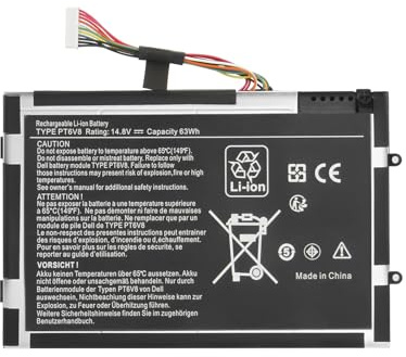 Exmate PT6V8 Laptop Battery for Dell Alienware M11x M14x M11x R1/M11x R2/M11x R3/M14x R1/M14x R2 Series Gaming Notebook P06T P18G P06T001 P06T002 P06T003 P18G 001 8P6X6 T7YJR DKK25 312-0984