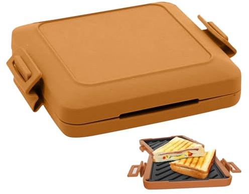 Micros Munchy Microwave Toastie Maker, Non Stick Microwavable Toastie Makers, Wireless Sandwich Toaster with Adjustable Silicone Straps, Microwave Sandwich Maker Machine, for Kitchen Gadgets