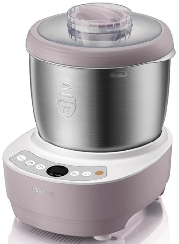 Bear 3.7-Quart Electric Dough Maker with Fermentation Function, Crafted with 304 Stainless Steel for Pizza & Bread Dough, HMJ - A35M1