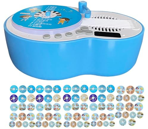 Phonographe pour , grammophone pour , histoires, chansons, phonographes - Boîte à musique pour avec 84 cartes pour les vacances et Noël