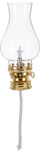 Amosfun Kerosinlampe Zubehör Mit Metallversteller Und Glaslampenschirm Für Vintage Öllampe Ersatzdocht Für Camping Und Wohnraum Dekoration