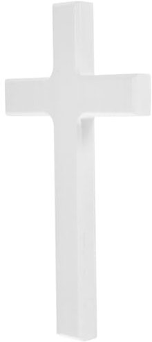 Cabilock Einzigartiger Holzkreuz- 21 cm Weiß Religiöses Heimdekor Kreuz Wandkunst Kreuz-Ornament