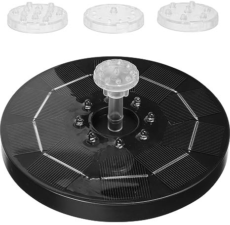 BESPORTBLE Solarbetriebene Springbrunnen Pumpe Mit Led Lichtern Schwimmender Solarbrunnen Für Außen Wasserpumpe Für Garten Teich Energiesparende Solar Fountain Dekoration