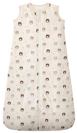 Owlivia Bio-Baumwolle Baby Schlafsack 2.5 Tog Jungen Mädchen Schlafsack, Tragbare Baby-Decke mit 2-Wege-Reißverschluss (2.5 Tog Minibären, 18-24 Monate)