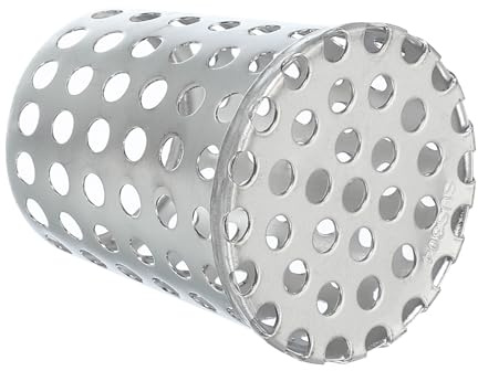 PATIKIL Gutter Guard Filter 2-1.6, 50x40mm PVC Termination Cap Mesh Screen Roof Vent Cover Stainless Steel Conical Exhaust Pipe Downspout Guard Filter Strainer for Downspout Silver