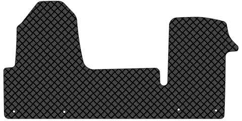 Front Rubber Floor Mats to fit Nissan NV400 2011 On - 3MM | Tailored Front Floor Mats, Waterproof & Durable, Heavy Duty Rubber, Suitable for All Weather, 3mm Thickness, Black