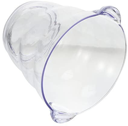 Luxshiny Seau à Glace Transparent Rond 4l Seau à Glace pour Bouteilles De Vin Et Bière en Plastique Multifonction pour Fête Et Bar