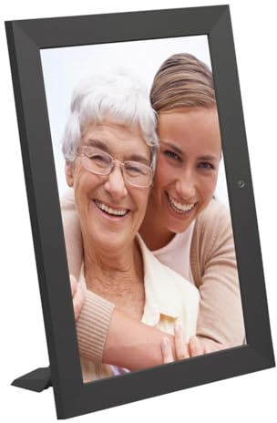 Fangxuee Cornice Foto Digitale HD IPS da 8 Pollici con Retroilluminazione A LED, 1280x800, Riproduttore di Immagini, Musica e Film A Piena Funzionalità. Spina EU.