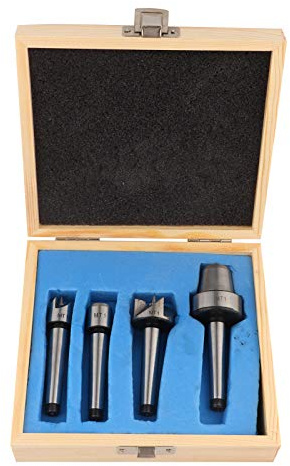 Juego de 4 Piezas Cinceles para Torno de Madera MT1, Herramientas Verticales de Aluminio - Soporte Estable para Torneado, Gubia Fina para Carpintería (MT1)