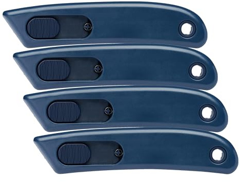 MARTOR Sicherheitsmesser mit Klingeneinzug, SECUNORM SMARTCUT MDP, Profi Cuttermesser, Klein, Leicht, Rechts- & Linkshänder, Einweg (Packung mit 4)
